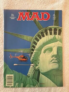 Vintage MAD Magazine No. 252 Jan 1985 Statue of Liberty Cover EC Comics Humor